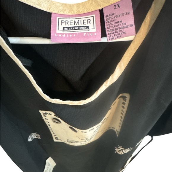 Premier International Black and Cream Dress - Picture 3 of 5